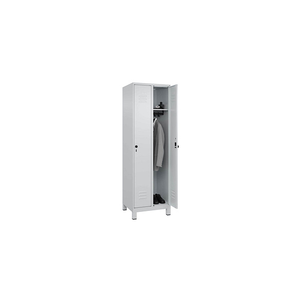 4066681625969 - Spind Classic Plus lichtgrau 080010-20 S10029 2 Schließfächer 600 x 500 x 1950 cm 4066681625969 C+P-Möbel 4066681625969 - Spind Classic Plus lichtgrau 080010-20 S10029 2 Schließfächer 600 x 500 x 1950 cm 4066681625969 C+P-Möbel